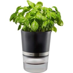 GEFU BOTANICO Smart Plant Pot - Stylish Black Transparent Design for Modern Living Spaces | SKU: 4006664189200